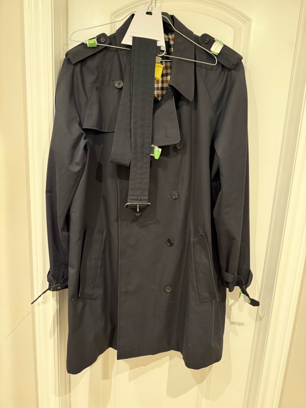 Aquascutum Navy Trench Coat size 48